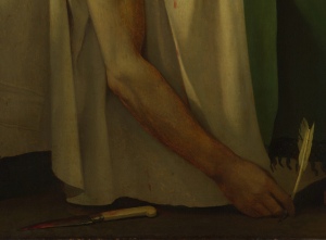 Detail from Death of Marat